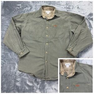 Carhartt S96MOS Moss Green Flannel Lined Canvas Shirt jacket Shacket